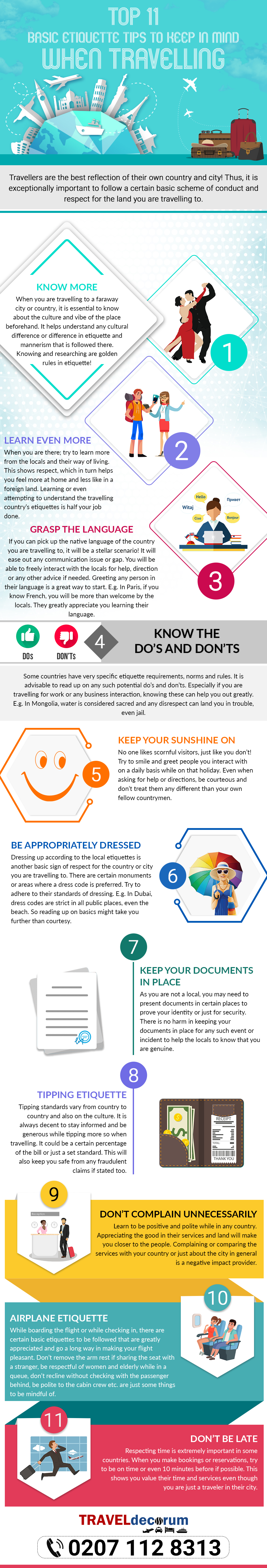 Travel Etiquettes infographic