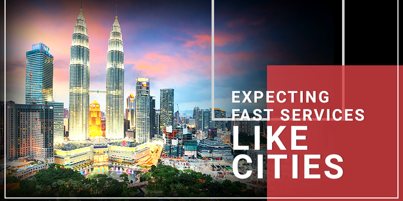 Expecting Fast Services like Cities
